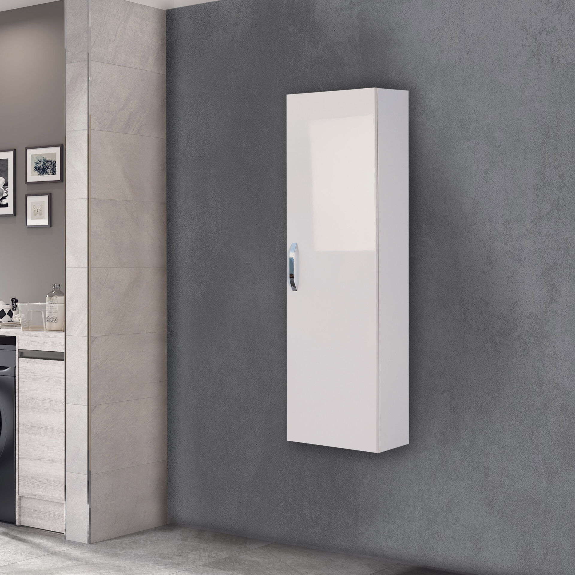 Asmira Boy Dolap 35cm HG Beyaz