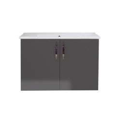 Asmira Lavabolu Alt Dolap - 82 cm - Antrasit Gri