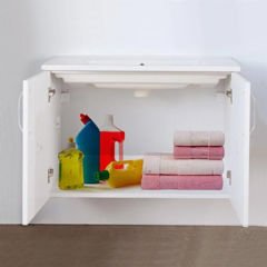 Asmira Lavabolu Alt Dolap - 82 cm - Açık Gri