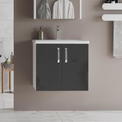 Asmira Lavabolu Alt Dolap - 65 cm - Hg Antrasit Gri