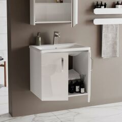 Asmira Lavabolu Alt Dolap - 65 cm - Hg Beyaz