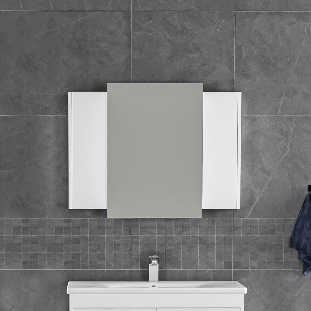 Üst Dolap Kombin - 100 cm - Mdf Mat Beyaz - Mdf Mat Beyaz