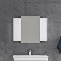 Üst Dolap Kombin - 100 cm - Mdf Mat Beyaz - Mdf Mat Beyaz