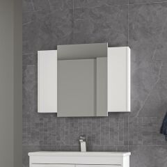 Üst Dolap Kombin - 100 cm - Mdf Mat Beyaz - Mdf Mat Beyaz