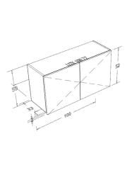 EGE 100 CM J KULP MDF ÇOK AMAÇLI MUTFAK ÜST DOLABI